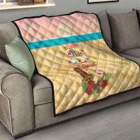 Aloha Hawaii Mele Kalikimaka Quilt Beachy Funny Santa Hawaiian Lei LT14 - Polynesian Pride