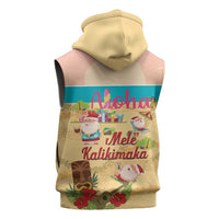 Aloha Hawaii Mele Kalikimaka Sleeveless Hoodie Beachy Funny Santa Hawaiian Lei LT14 - Polynesian Pride