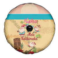 Aloha Hawaii Mele Kalikimaka Spare Tire Cover Beachy Funny Santa Hawaiian Lei LT14 - Polynesian Pride