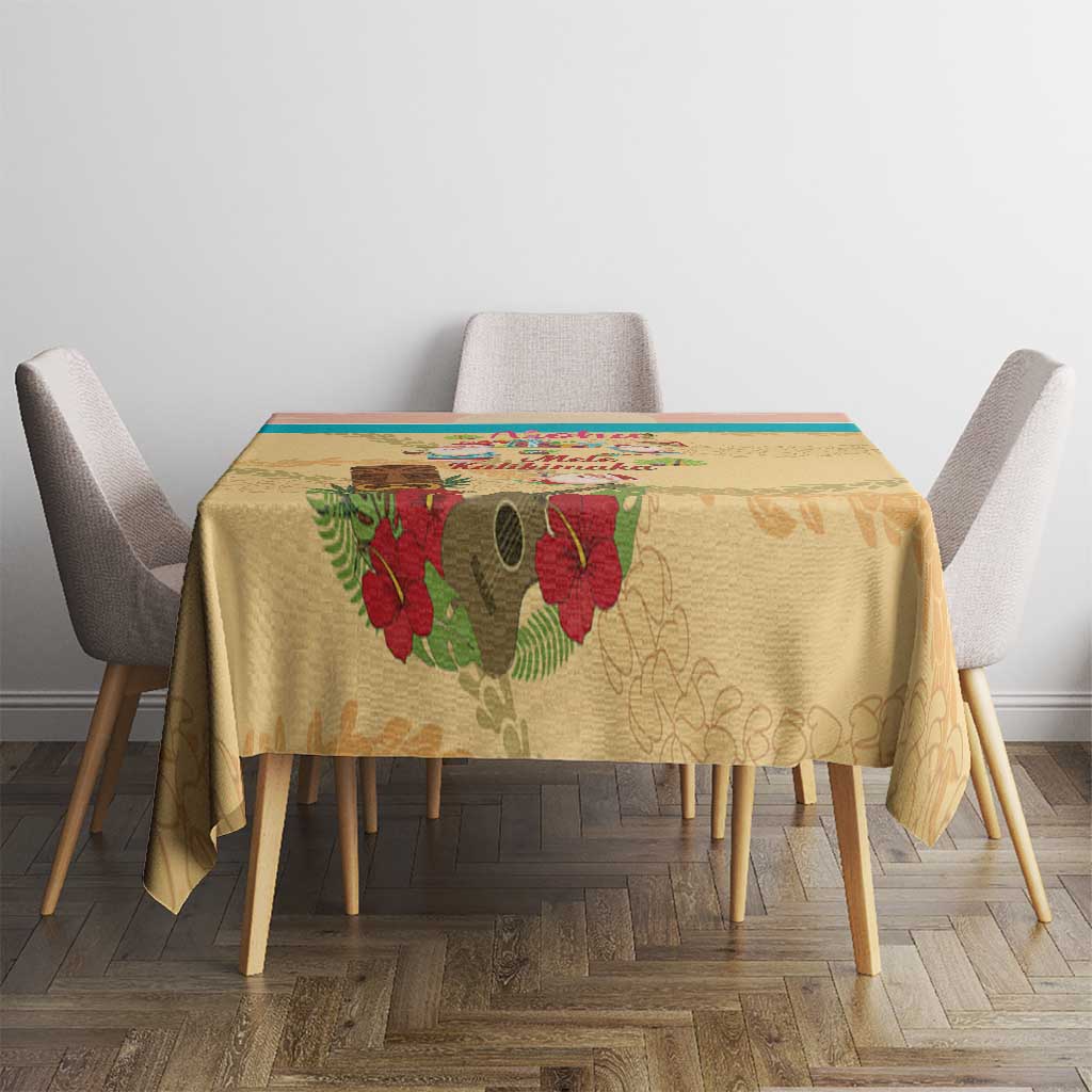 Aloha Hawaii Mele Kalikimaka Tablecloth Beachy Funny Santa Hawaiian Lei LT14 - Polynesian Pride
