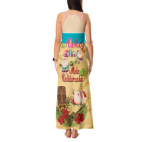 Aloha Hawaii Mele Kalikimaka Tank Maxi Dress Beachy Funny Santa Hawaiian Lei LT14 - Polynesian Pride