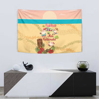 Aloha Hawaii Mele Kalikimaka Tapestry Beachy Funny Santa Hawaiian Lei - Polynesian Pride