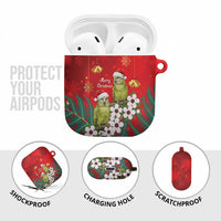 New Zealand Kakapo Christmas AirPods Case Owl Parrot Santa Sliver Fern Manuka - Red LT14 - Polynesian Pride