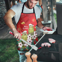 New Zealand Kakapo Christmas Apron Owl Parrot Santa Sliver Fern Manuka - Red LT14 - Polynesian Pride