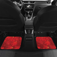 New Zealand Kakapo Christmas Car Mats Owl Parrot Santa Sliver Fern Manuka - Red LT14 Set 2pcs - Back Red - Polynesian Pride