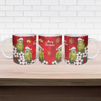 New Zealand Kakapo Christmas Ceramic Mug Owl Parrot Santa Sliver Fern Manuka - Red LT14 - Polynesian Pride