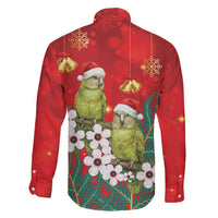 New Zealand Kakapo Christmas Family Matching Puletasi and Hawaiian Shirt Owl Parrot Santa Sliver Fern Manuka - Red LT14 - Polynesian Pride