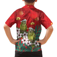 New Zealand Kakapo Christmas Hawaiian Shirt Owl Parrot Santa Sliver Fern Manuka - Red LT14 - Polynesian Pride