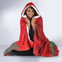 New Zealand Kakapo Christmas Hooded Blanket Owl Parrot Santa Sliver Fern Manuka - Red LT14 - Polynesian Pride
