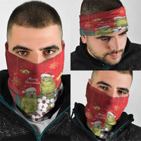 New Zealand Kakapo Christmas Neck Gaiter Owl Parrot Santa Sliver Fern Manuka - Red LT14 - Polynesian Pride