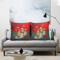New Zealand Kakapo Christmas Pillow Cover Owl Parrot Santa Sliver Fern Manuka - Red LT14 - Polynesian Pride