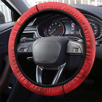 New Zealand Kakapo Christmas Steering Wheel Cover Owl Parrot Santa Sliver Fern Manuka - Red LT14 - Polynesian Pride
