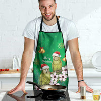 New Zealand Kakapo Christmas Apron Owl Parrot Santa Sliver Fern Manuka - Green LT14 - Polynesian Pride