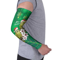 New Zealand Kakapo Christmas Arm Sleeves Owl Parrot Santa Sliver Fern Manuka - Green LT14 - Polynesian Pride