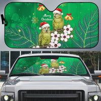 New Zealand Kakapo Christmas Auto Sun Shade Owl Parrot Santa Sliver Fern Manuka - Green LT14 Green - Polynesian Pride