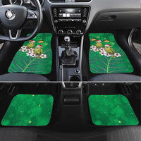 New Zealand Kakapo Christmas Car Mats Owl Parrot Santa Sliver Fern Manuka - Green LT14 Set 4pcs Green - Polynesian Pride