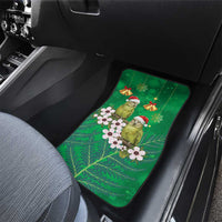 New Zealand Kakapo Christmas Car Mats Owl Parrot Santa Sliver Fern Manuka - Green LT14 - Polynesian Pride