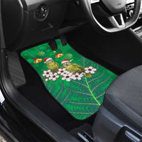 New Zealand Kakapo Christmas Car Mats Owl Parrot Santa Sliver Fern Manuka - Green LT14 - Polynesian Pride