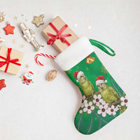 New Zealand Kakapo Christmas Stocking Owl Parrot Santa Sliver Fern Manuka - Green LT14 - Polynesian Pride