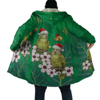 New Zealand Kakapo Christmas Cloak Owl Parrot Santa Sliver Fern Manuka - Green LT14 - Polynesian Pride