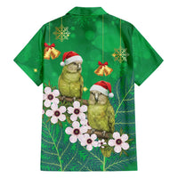 New Zealand Kakapo Christmas Family Matching Tank Maxi Dress and Hawaiian Shirt Owl Parrot Santa Sliver Fern Manuka - Green LT14 - Polynesian Pride