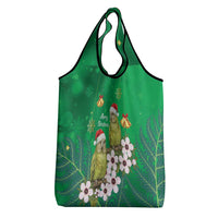 New Zealand Kakapo Christmas Grocery Bag Owl Parrot Santa Sliver Fern Manuka - Green LT14 - Polynesian Pride