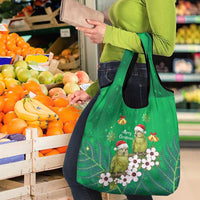 New Zealand Kakapo Christmas Grocery Bag Owl Parrot Santa Sliver Fern Manuka - Green LT14 - Polynesian Pride