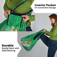 New Zealand Kakapo Christmas Grocery Bag Owl Parrot Santa Sliver Fern Manuka - Green LT14 - Polynesian Pride