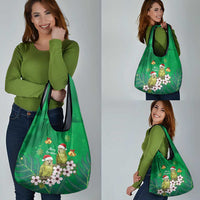 New Zealand Kakapo Christmas Grocery Bag Owl Parrot Santa Sliver Fern Manuka - Green LT14 - Polynesian Pride