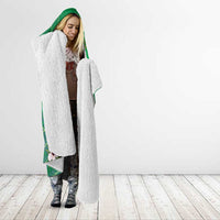 New Zealand Kakapo Christmas Hooded Blanket Owl Parrot Santa Sliver Fern Manuka - Green LT14 - Polynesian Pride