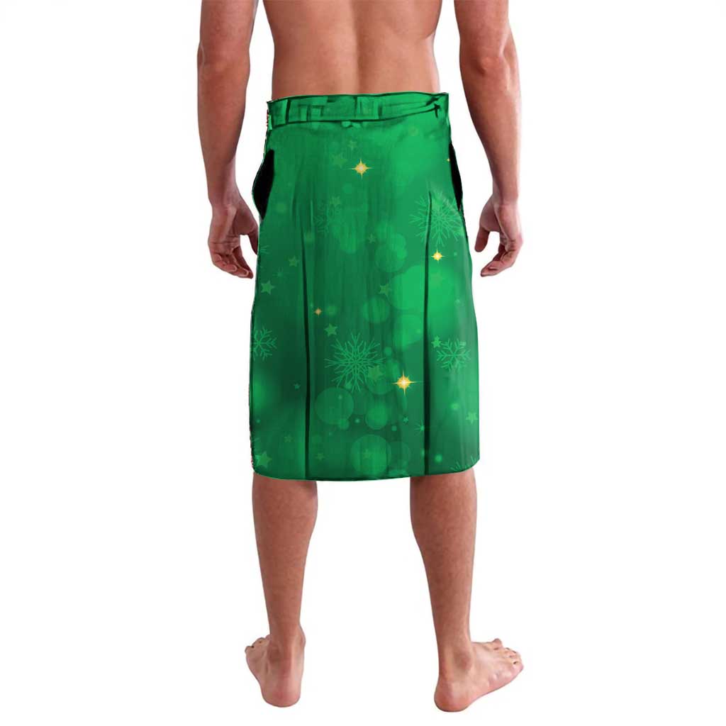 New Zealand Kakapo Christmas Lavalava Owl Parrot Santa Sliver Fern Manuka - Green LT14 - Polynesian Pride