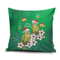 New Zealand Kakapo Christmas Pillow Cover Owl Parrot Santa Sliver Fern Manuka - Green LT14 Green - Polynesian Pride