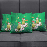 New Zealand Kakapo Christmas Pillow Cover Owl Parrot Santa Sliver Fern Manuka - Green LT14 - Polynesian Pride
