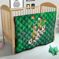 New Zealand Kakapo Christmas Quilt Owl Parrot Santa Sliver Fern Manuka - Green LT14 - Polynesian Pride