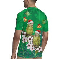 New Zealand Kakapo Christmas Rugby Jersey Owl Parrot Santa Sliver Fern Manuka - Green LT14 - Polynesian Pride