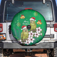 New Zealand Kakapo Christmas Spare Tire Cover Owl Parrot Santa Sliver Fern Manuka - Green LT14 Green - Polynesian Pride