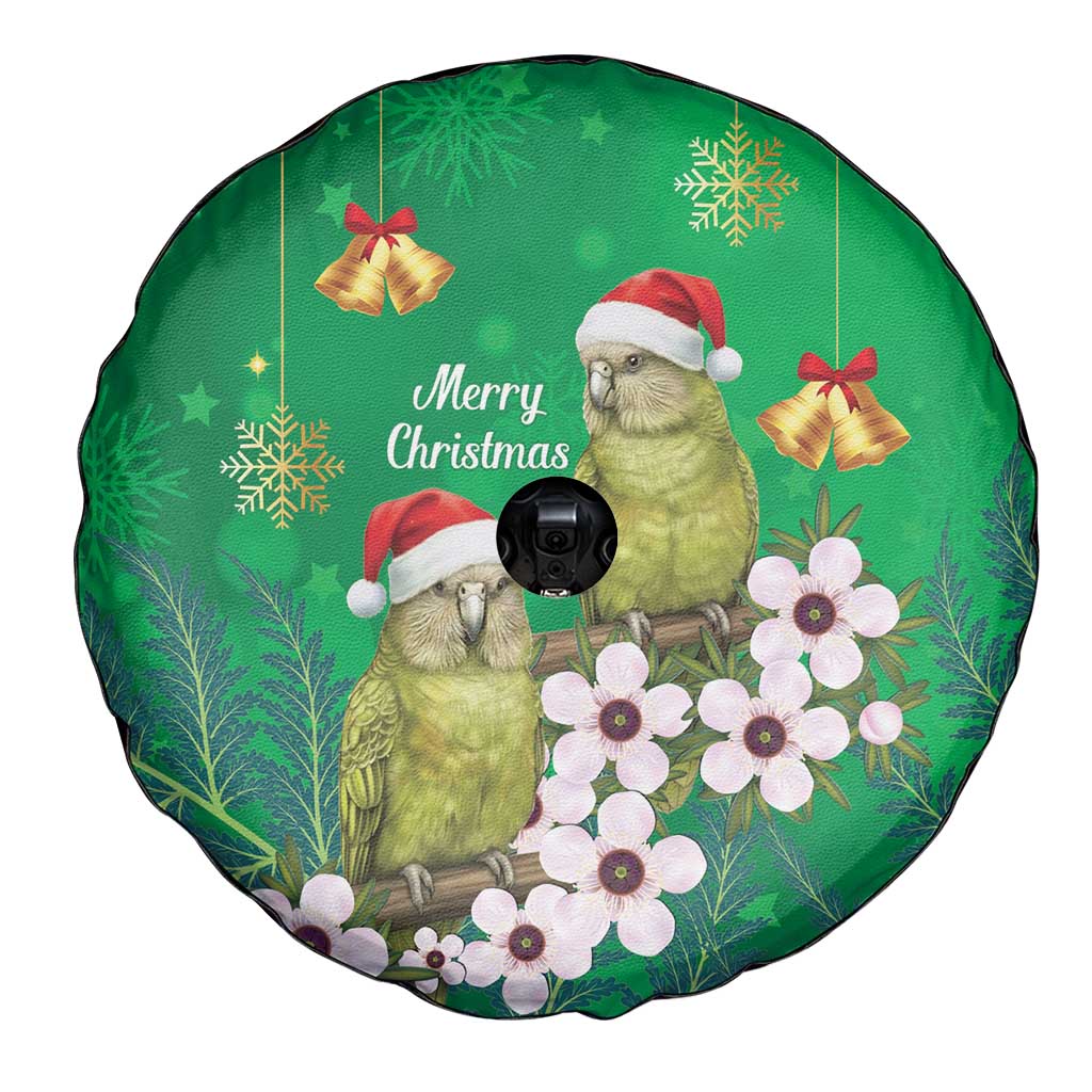 New Zealand Kakapo Christmas Spare Tire Cover Owl Parrot Santa Sliver Fern Manuka - Green LT14 - Polynesian Pride