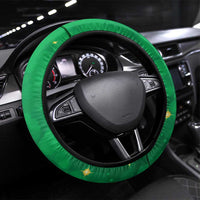 New Zealand Kakapo Christmas Steering Wheel Cover Owl Parrot Santa Sliver Fern Manuka - Green LT14 Universal Fit Green - Polynesian Pride