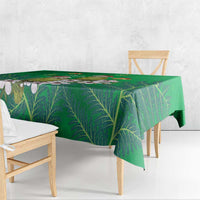 New Zealand Kakapo Christmas Tablecloth Owl Parrot Santa Sliver Fern Manuka - Green LT14 - Polynesian Pride