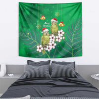 New Zealand Kakapo Christmas Tapestry Owl Parrot Santa Sliver Fern Manuka - Green LT14 - Polynesian Pride