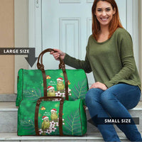 New Zealand Kakapo Christmas Travel Bag Owl Parrot Santa Sliver Fern Manuka - Green LT14 - Polynesian Pride