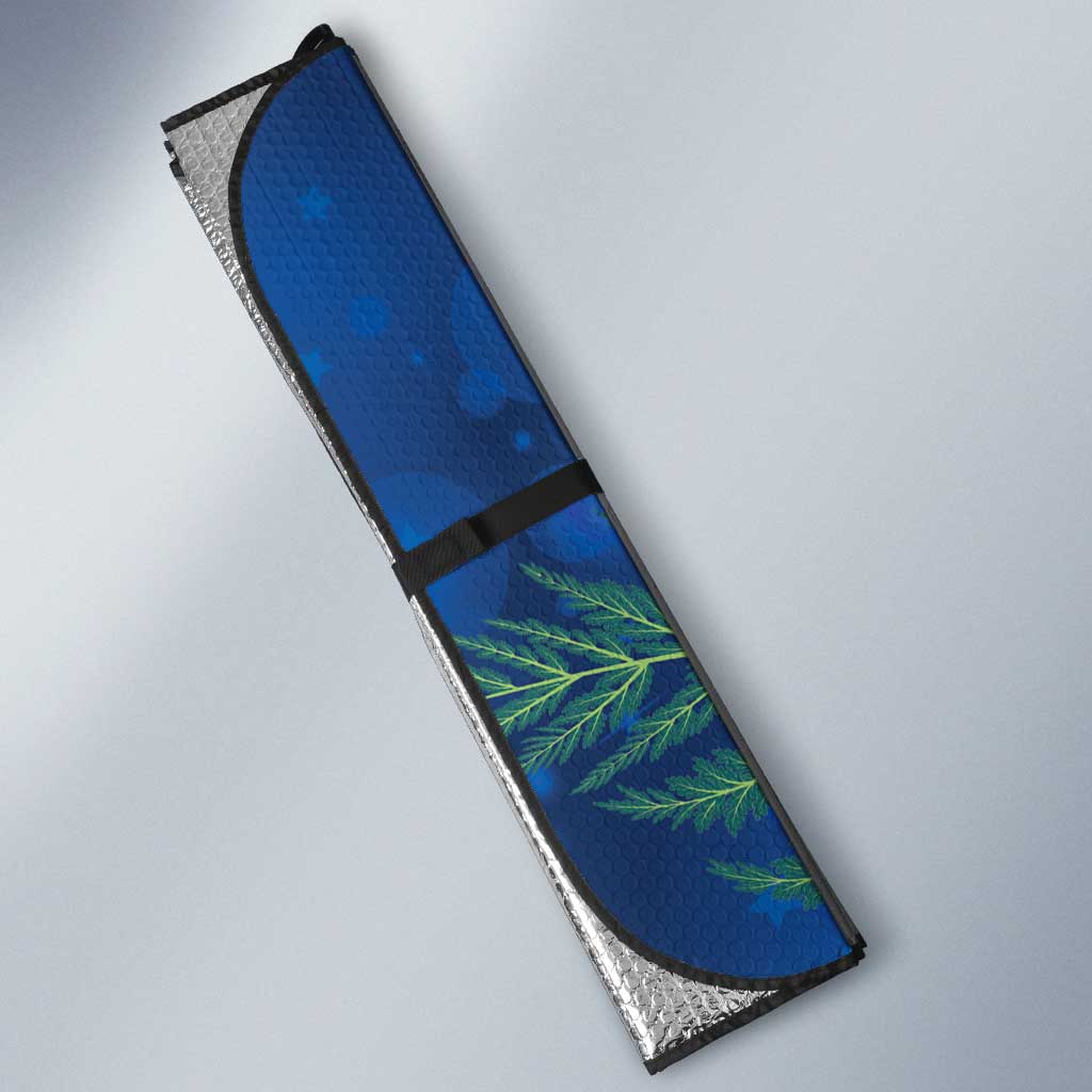 New Zealand Kakapo Christmas Auto Sun Shade Owl Parrot Santa Sliver Fern Manuka - Blue LT14 - Polynesian Pride