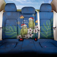 New Zealand Kakapo Christmas Back Car Seat Cover Owl Parrot Santa Sliver Fern Manuka - Blue LT14 One Size Blue - Polynesian Pride