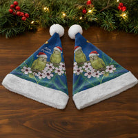 New Zealand Kakapo Christmas Santa Hat Owl Parrot Santa Sliver Fern Manuka - Blue LT14 - Polynesian Pride