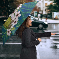 New Zealand Kakapo Christmas Umbrella Owl Parrot Santa Sliver Fern Manuka - Blue LT14 - Polynesian Pride