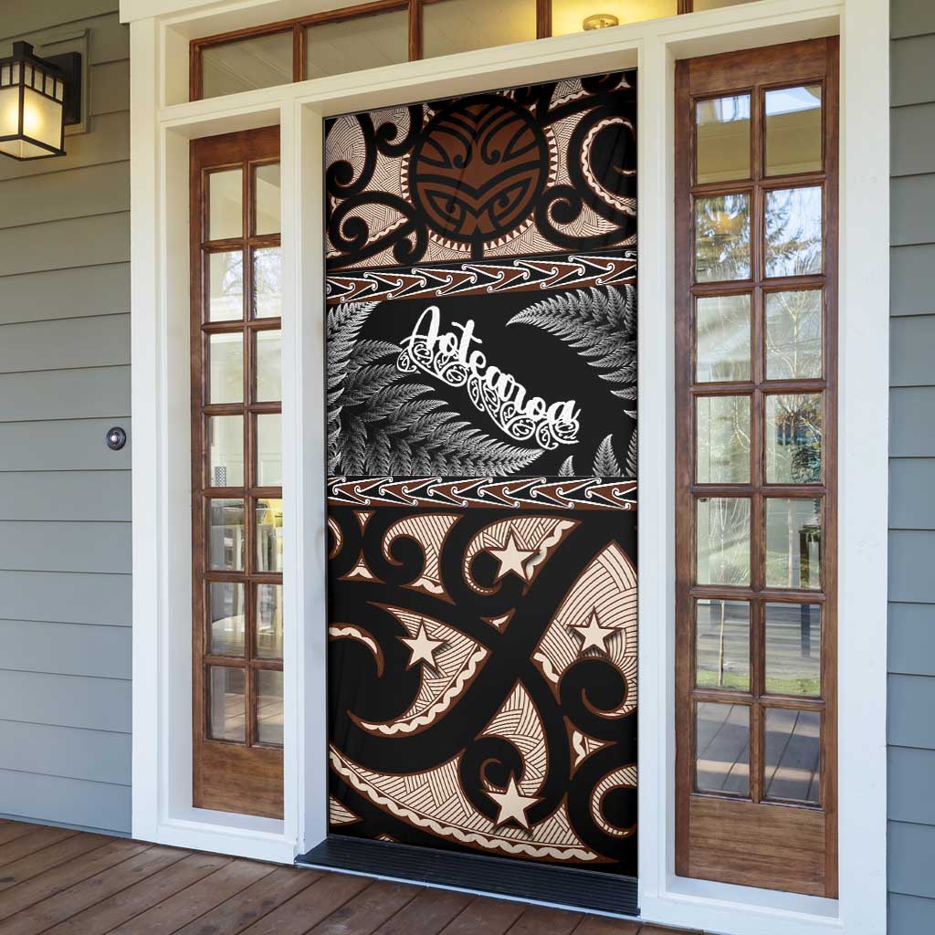 Kia Ora New Zealand Door Cover Aotearoa Proud Maori Silver Fern LT14 - Polynesian Pride