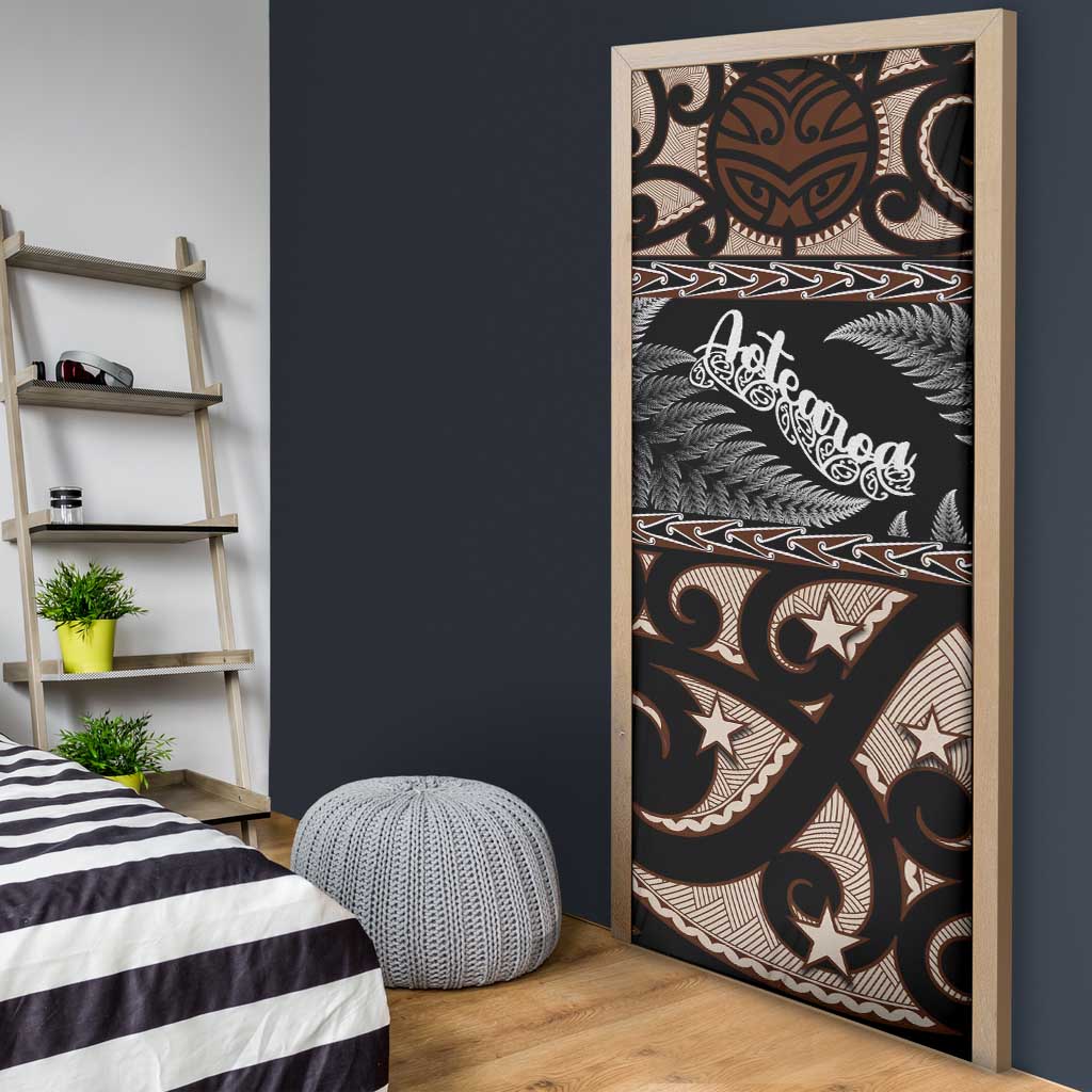 Kia Ora New Zealand Door Cover Aotearoa Proud Maori Silver Fern LT14 - Polynesian Pride