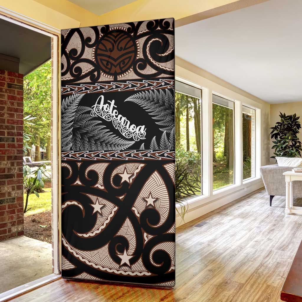 Kia Ora New Zealand Door Cover Aotearoa Proud Maori Silver Fern LT14 - Polynesian Pride