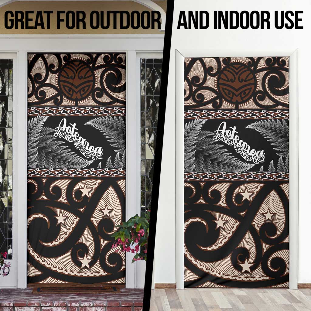 Kia Ora New Zealand Door Cover Aotearoa Proud Maori Silver Fern LT14 - Polynesian Pride