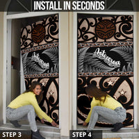 Kia Ora New Zealand Door Cover Aotearoa Proud Maori Silver Fern LT14 - Polynesian Pride